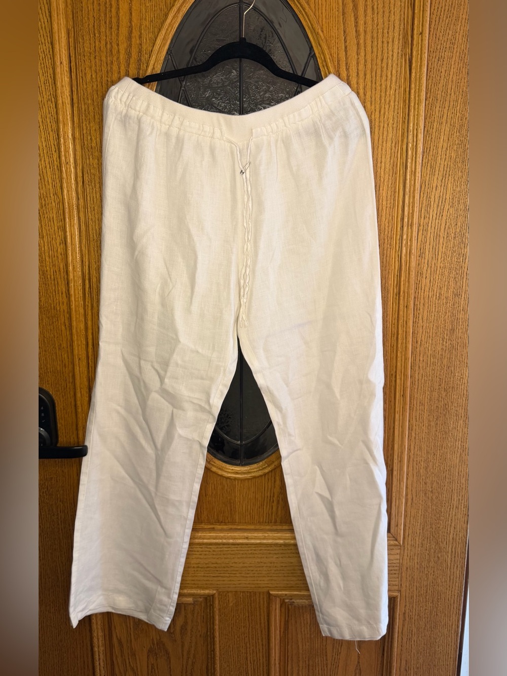 Company Ellen Tracy White Linen Pull-On Pants